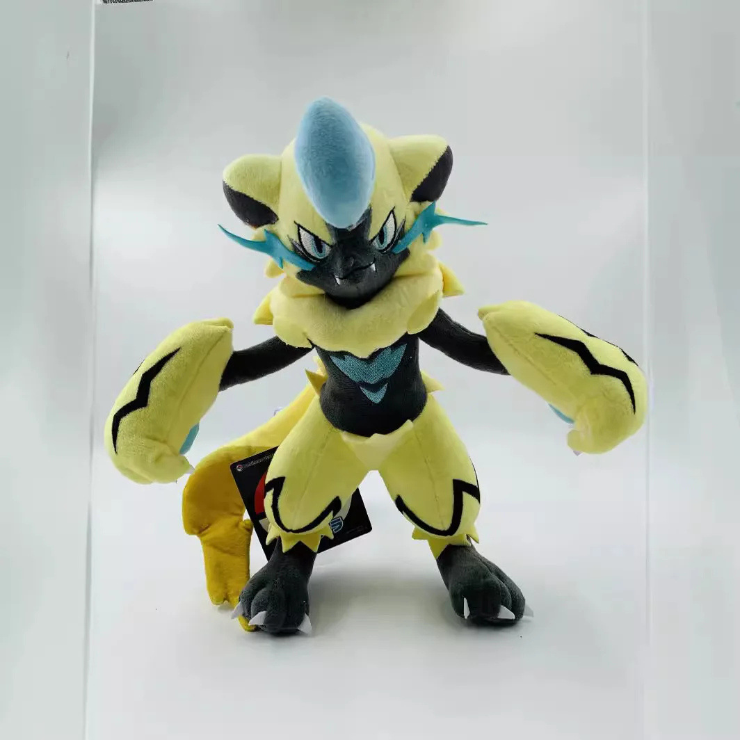 new cute soft Zeraora 32cm Plush  Hand  foot Movable cool Ornaments High quality nice birthday gift