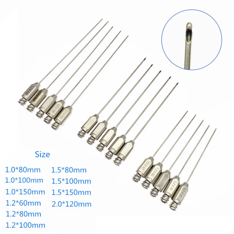 Single hole Liposuction Cannula Facial fat harvesting cannula Fat transfer Tool  5pcs/set Liposuction tools