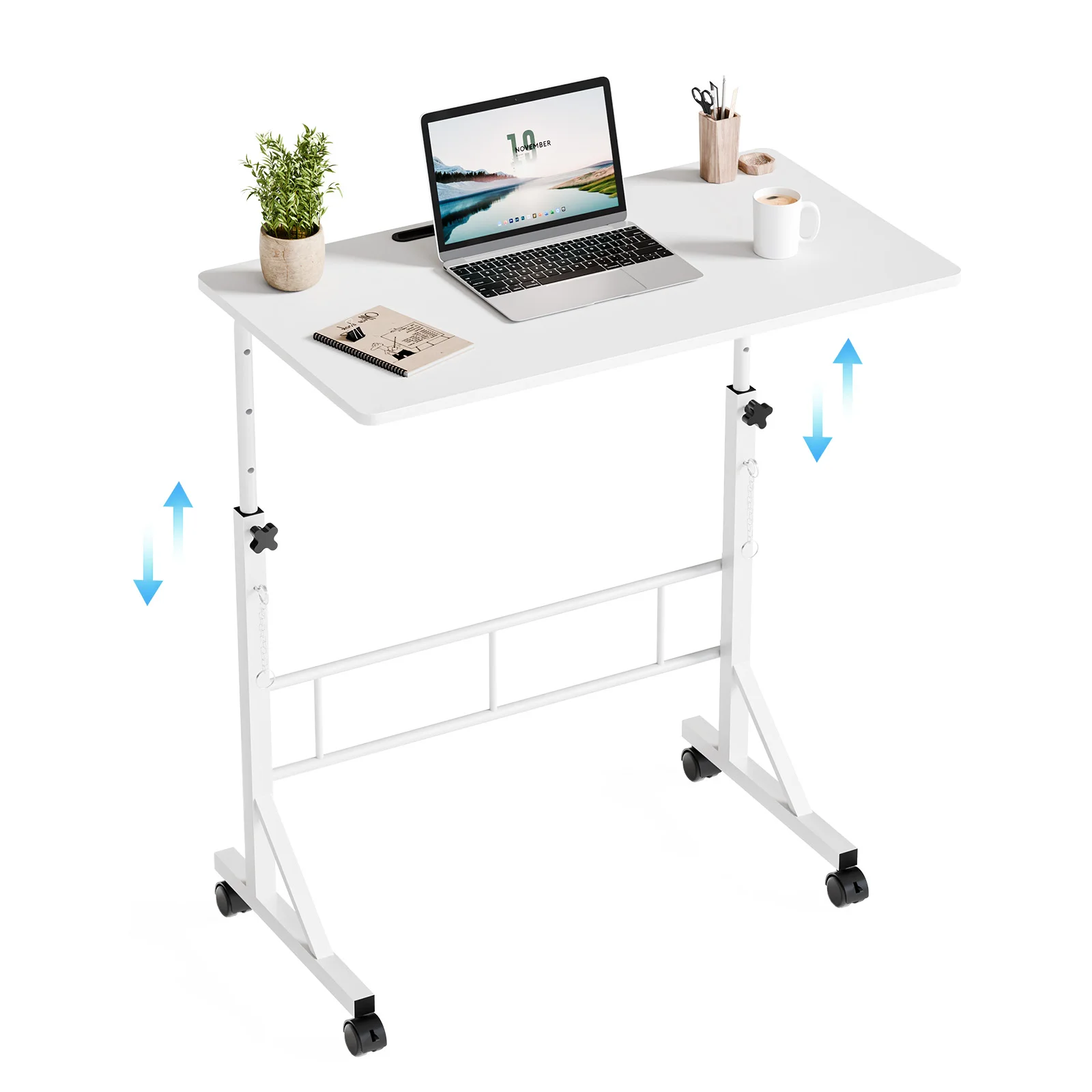 Compact desk footprint