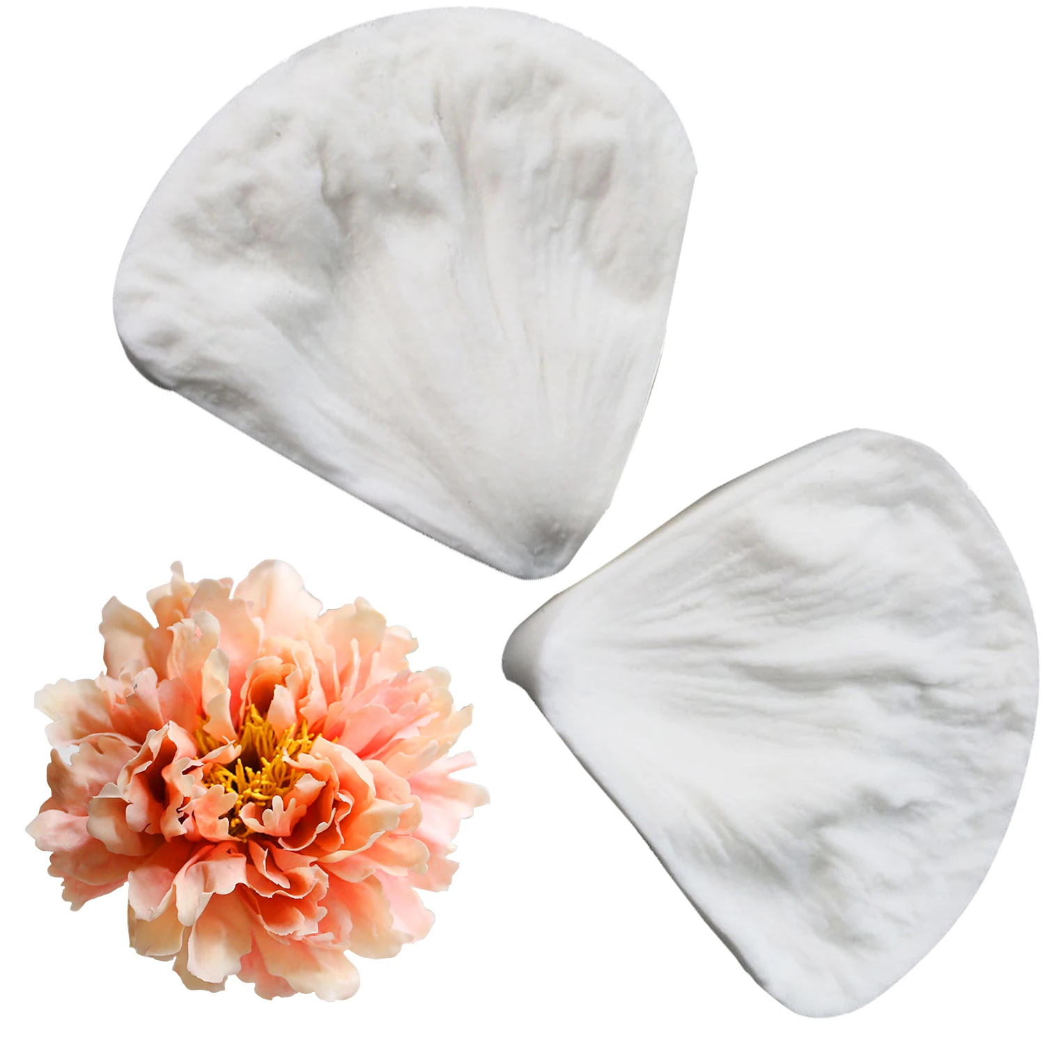 eony Petal Silicone Mold With Stainless Steel Petal Cutter Set Gum Paste Flower Mould DIY Handicraft Fondant Flower