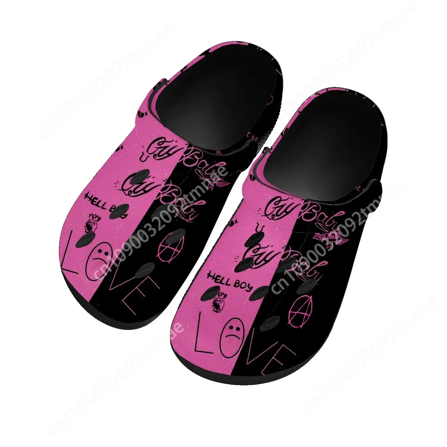 Hot Hip Hop Rapper Lil Peep Home Clogs Custom Water Shoes Mens Womens Teenager Shoes Garden Clog Breathable Beach Hole Slippers