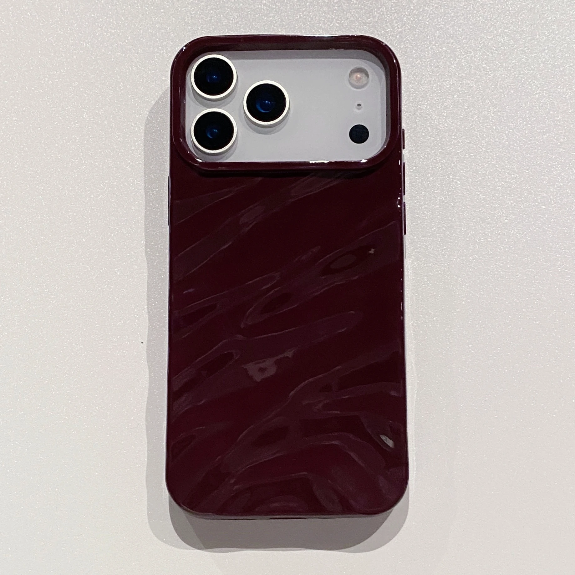 6D-Seidenmuster, gewellt, schlicht, Handyhülle für iPhone 17, Air 17, 16, 15, 14, 11, 12, 13 Pro Max, stoßfeste, schützende, weiche Rückseite – Detail 8
