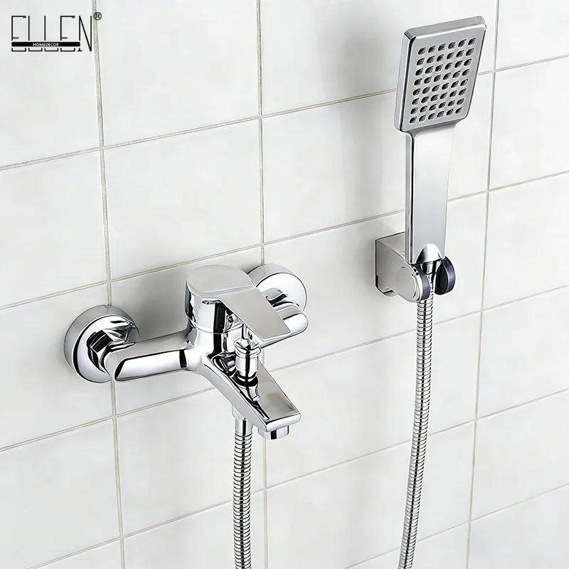 

Настенный смеситель для ванны с эффектом водопада, латунный, хромированный, для душа, с подачей горячей и холодной воды, FYB011