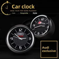 1pc Car Mini Clock Quartz Clock  Night For Audi  Sline A3 A4 A5 A6 A6L A7 A8 Q3 Q5 Q7 S3 S4 S5 RS3 RS4 RS6