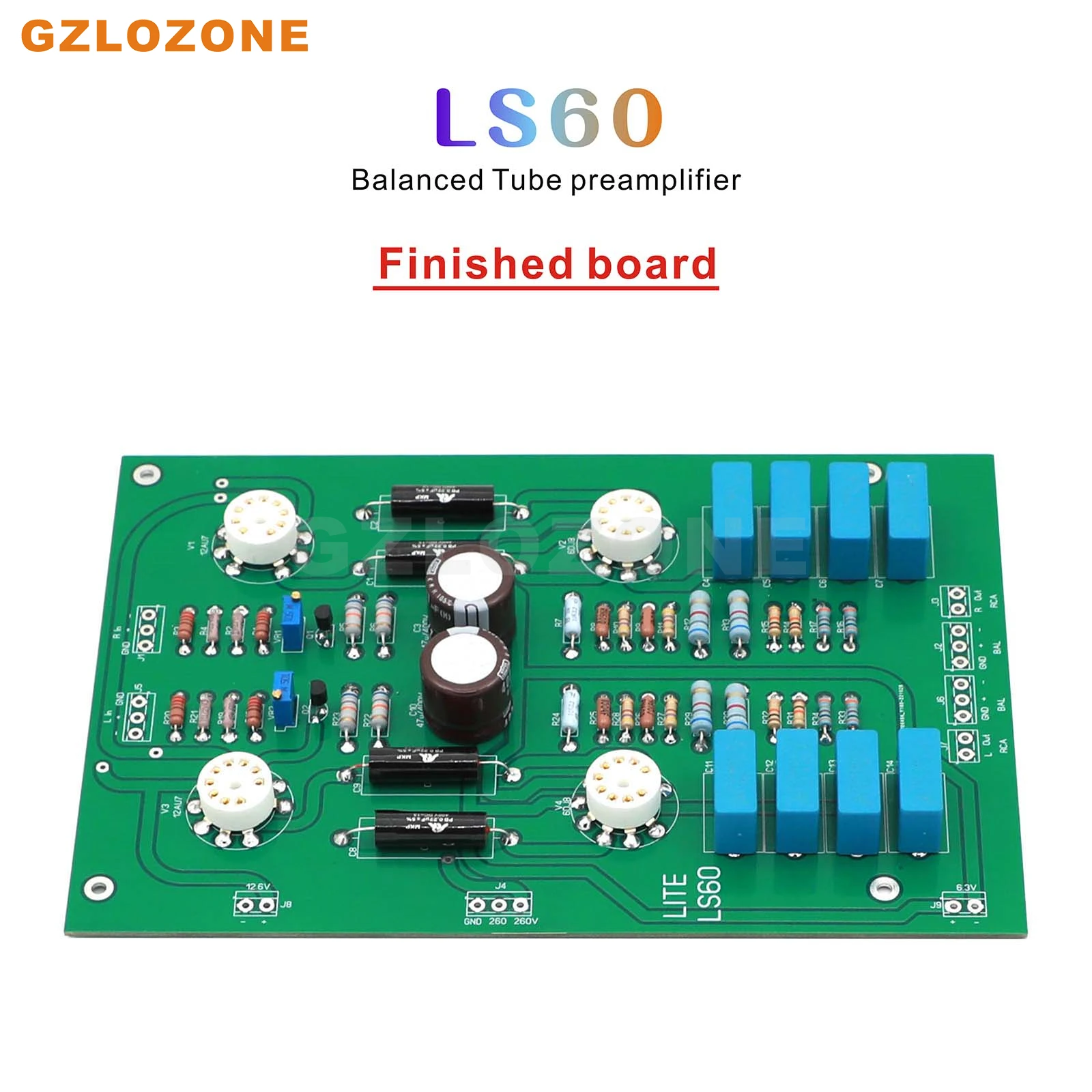 ZEROZONE HIFI LS60 Balanced 6DJ8+12AU7 Tube preamplifier DIY Kit/Finished board (No tubes)