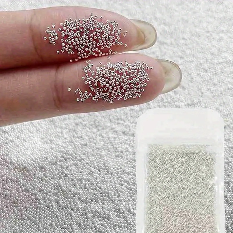 5000PCS 0.8mm Nail Art Caviar Bead Glitter Strass voor Micro Stalen Bal 3D Decoraties UV Gel Acryl tips Manicure EEN