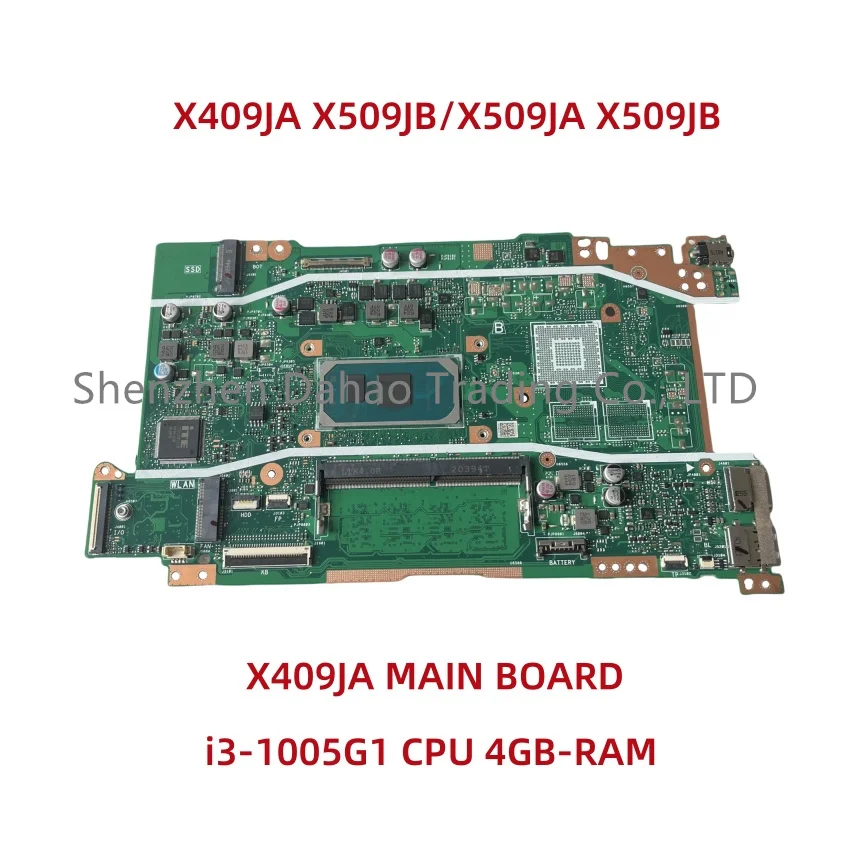 X509JA 노트북 마더보드 ASUS F509J P1510CJA X409J A509J X509JP X509JB 메인보드 10세대 I3 i5 i7 100% 테스트 완료 빠른 배송