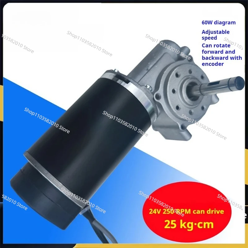 GW63100 Automatic Glass Door Motor, 60W/100W Worm Gear Reduction with Encoder, for Sliding Door Systems