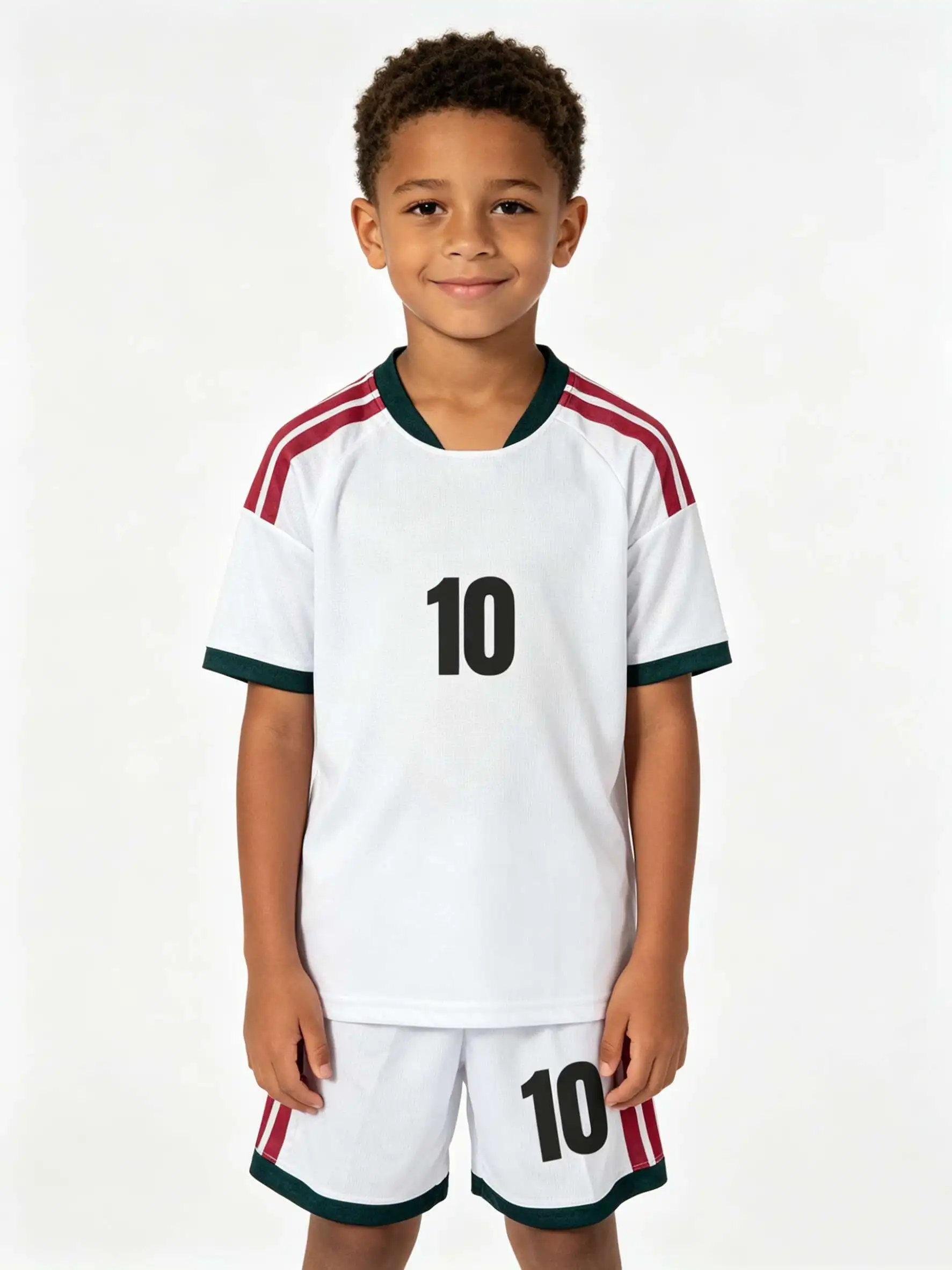 New 26/27 Unisex Blank Soccer 2‑Piece Set, Kids Adults Parent‑Child Kit, Custom No.1 7 8 9 10 for School Outdoor Team Sports 10