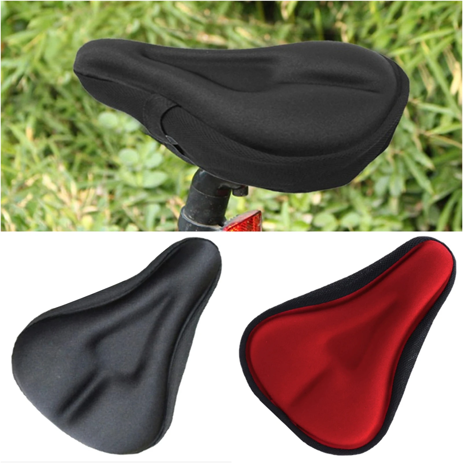 Poduszka na siedzenie rowerowe z miękkiej pianki memory 3D, bardzo gruba, wygodna dla kobiet i mężczyzn, do rowerów szosowych i treningowych, 280x170mm