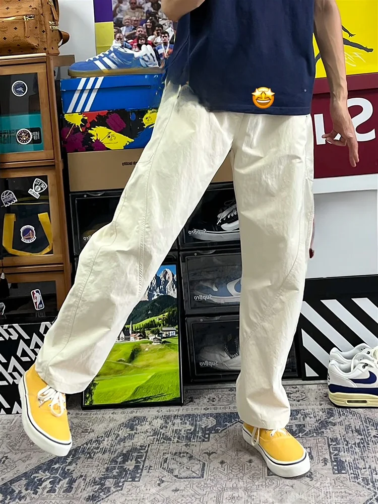 

Cleanfit Ice Silk Men's Summer Thin Qui Dry Bent Knife Pants Sla Design Micro Flared Straight Workwear Trousers