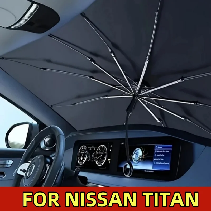 

ДЛЯ NISSAN TITAN Автомобильный солнцезащитный козырек на лобовое стекло с 360° ° Тяговое кольцо Шнур с защитой от царапин - Модернизированный автомобильный зонтик