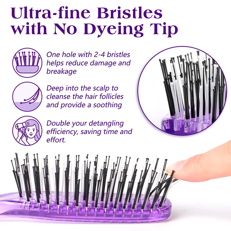 فرشاة حلاقة منزلية متعددة الأغراض، مشط تدليك، تحديد فرشاة تصفيف اللحية، فرشاة تصفيف وفك تشابك الشعر  أدوات تصفيف معبأة في صندوق #2