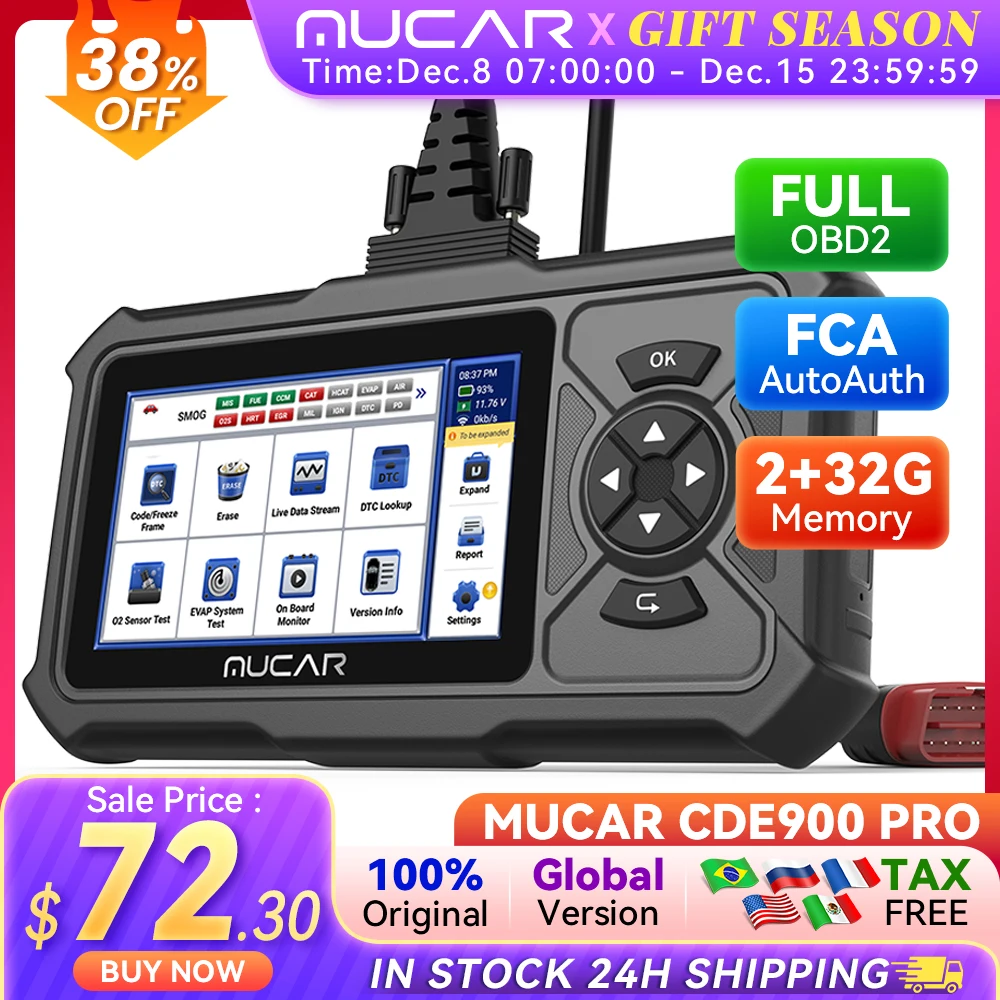 Mucar cde900 pro obd2 scanner auto auto diagnose tools scanner automotive obd tool code reader 28 vollständig system diagnose zurücksetzen