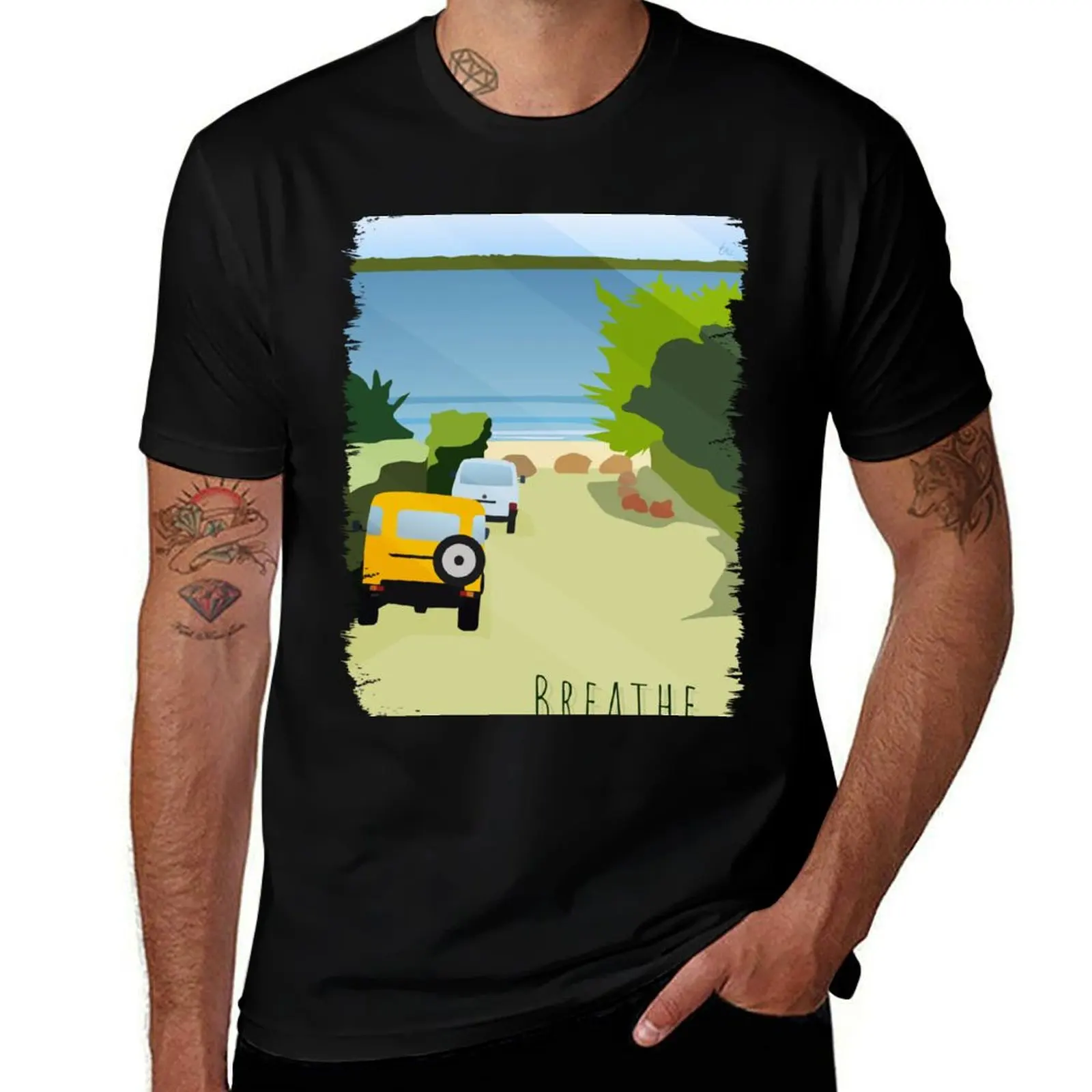 

Breathe - take a break T-Shirt clothes graphics slim fit t shirts for men