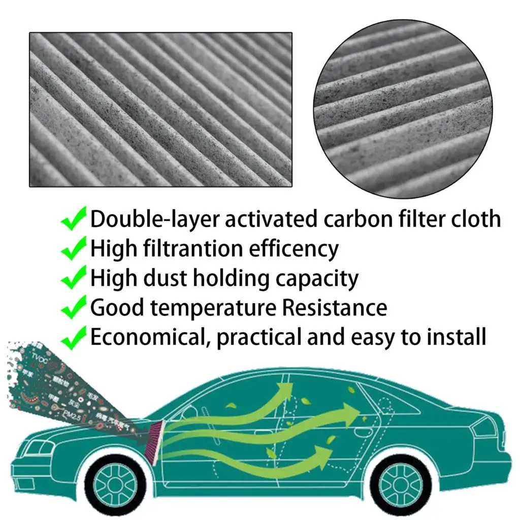 Car Accessories Pollen Cabin Air Filter 97133-2H001 97133-2H000 For Hyundai Accent Creta Elantra i20 i30 Kia Carens Ceed Forte