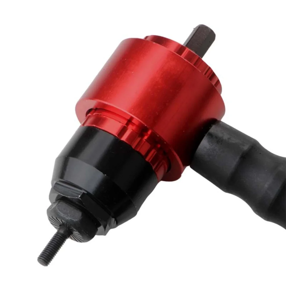 Electric Rivet Tool Adapter Kit for Cordless Drill with 5 Mandrels Handle and Wrench Perfect for Mechanical Maintenance Tasks