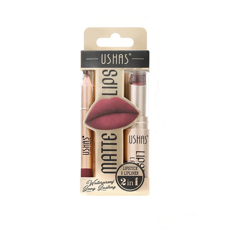 Lápiz Delineador de labios 2 en 1, conjunto de lápices labiales mate, Nude, marrón, 12 colores, contorno de labios, resistente al agua, no pegajoso, Sexy, terciopelo rojo, brillo de labios