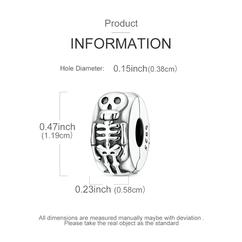 925 Sterling Silber Halloween Charm-Perlen Kürbis Totenkopf Hexe Geist Schwarze Katze Anhänger Passend für Halsketten Armbänder Damen Schmuck Geschenk – Detail 30