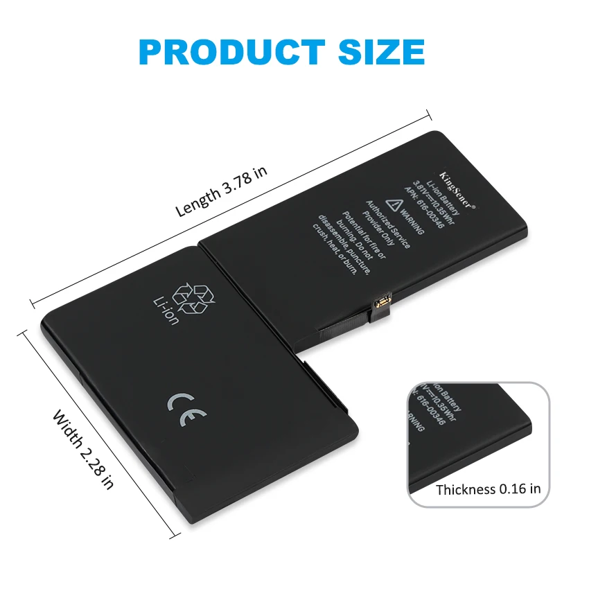 Batería de repuesto KingSener 616-00346 para iPhone X A1865, A1901, A1902, 3.81V 10.35WH/2716mAh, herramientas gratis 6
