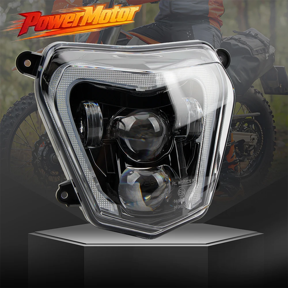 Motorcycle LED Headlight E24 E-mark Head Light Bulb with DRL For KTM Duke 690 R 690R 2012-2016 2017 2018 2019
