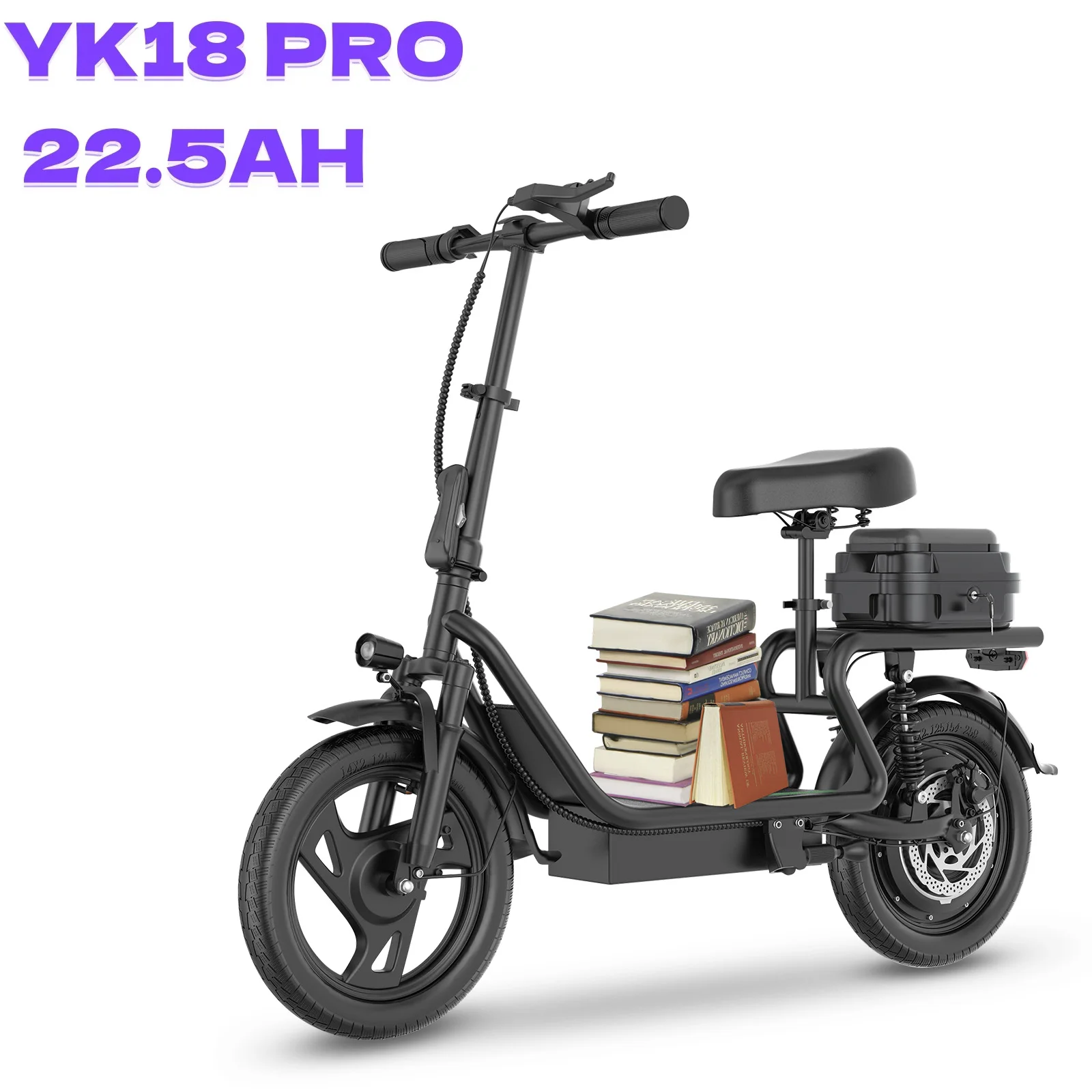 AOVOPRO YK18/YK18 PRO Elektrische fiets 40/100KM Ultra lang reisbereik Elektrische mountainbike Max. koppel Schijfrem Veiligheidsfiets
