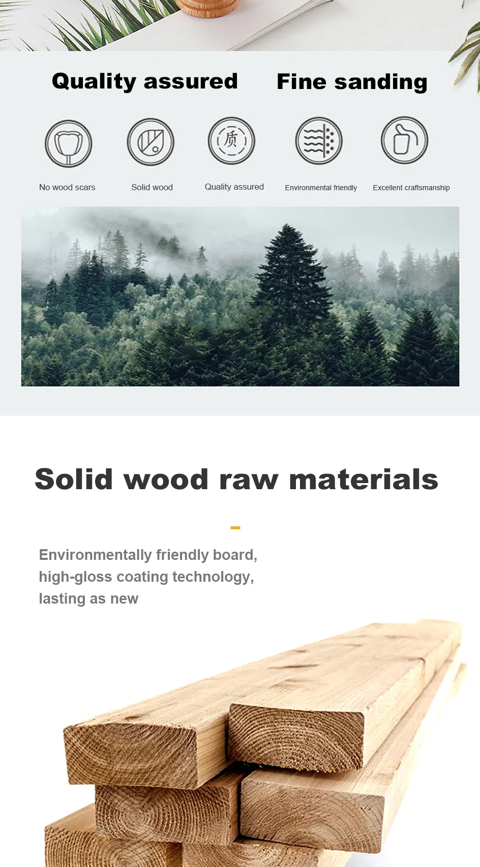 Holzgriffe für Schränke und Schubladen, nordischer Stil, lange Möbelgriffe für Kommoden und Türen. – Detail 2