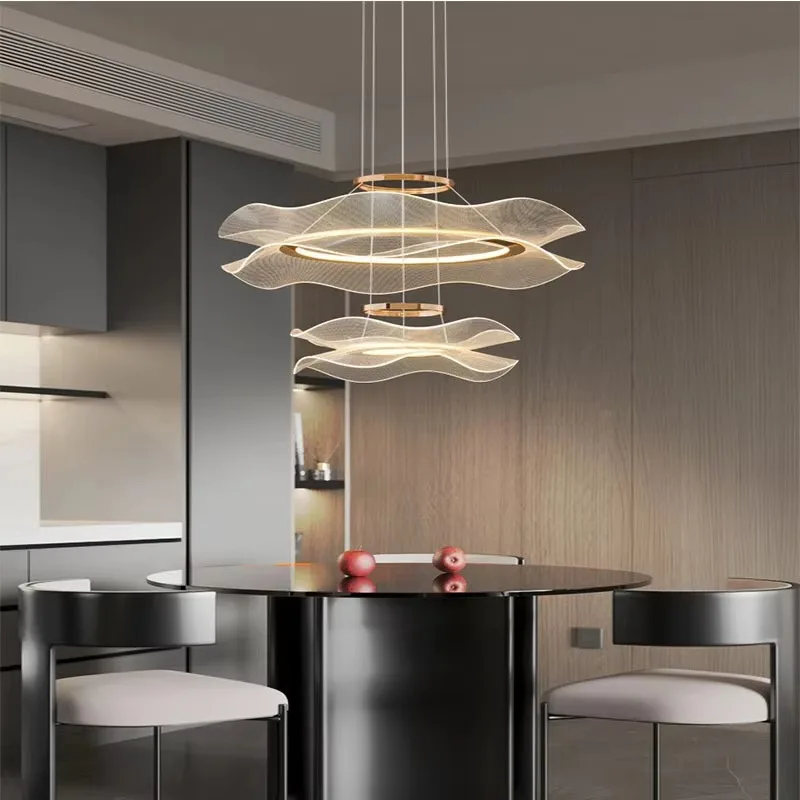 Classic Transparent Industrial Style Acrylic Restaurant Industrial Led Chandelier Light
