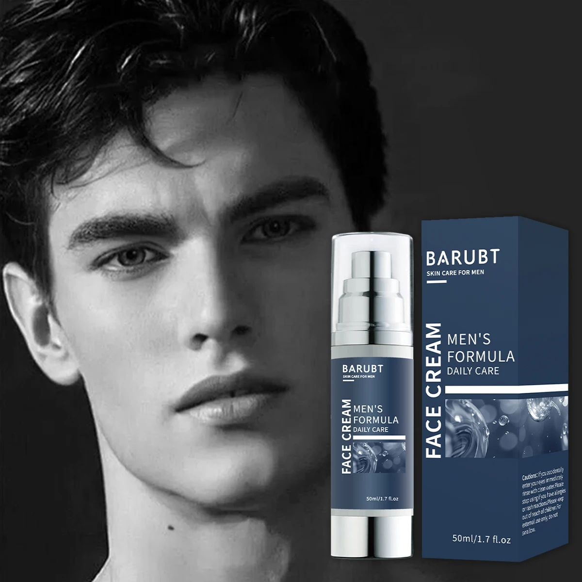 BARUBT Men's Moisturizing Cream 50ml Moisturizing Moisturizing Facial Skin Care Moisturizing Autumn and Winter Men's Cream