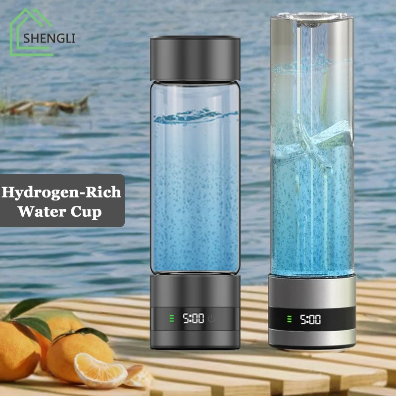 

Hydrogen-Rich Water cup hydrogen water bottle SPE hydrogen oxygen separation electrolytic hydrogen generator LED display cup