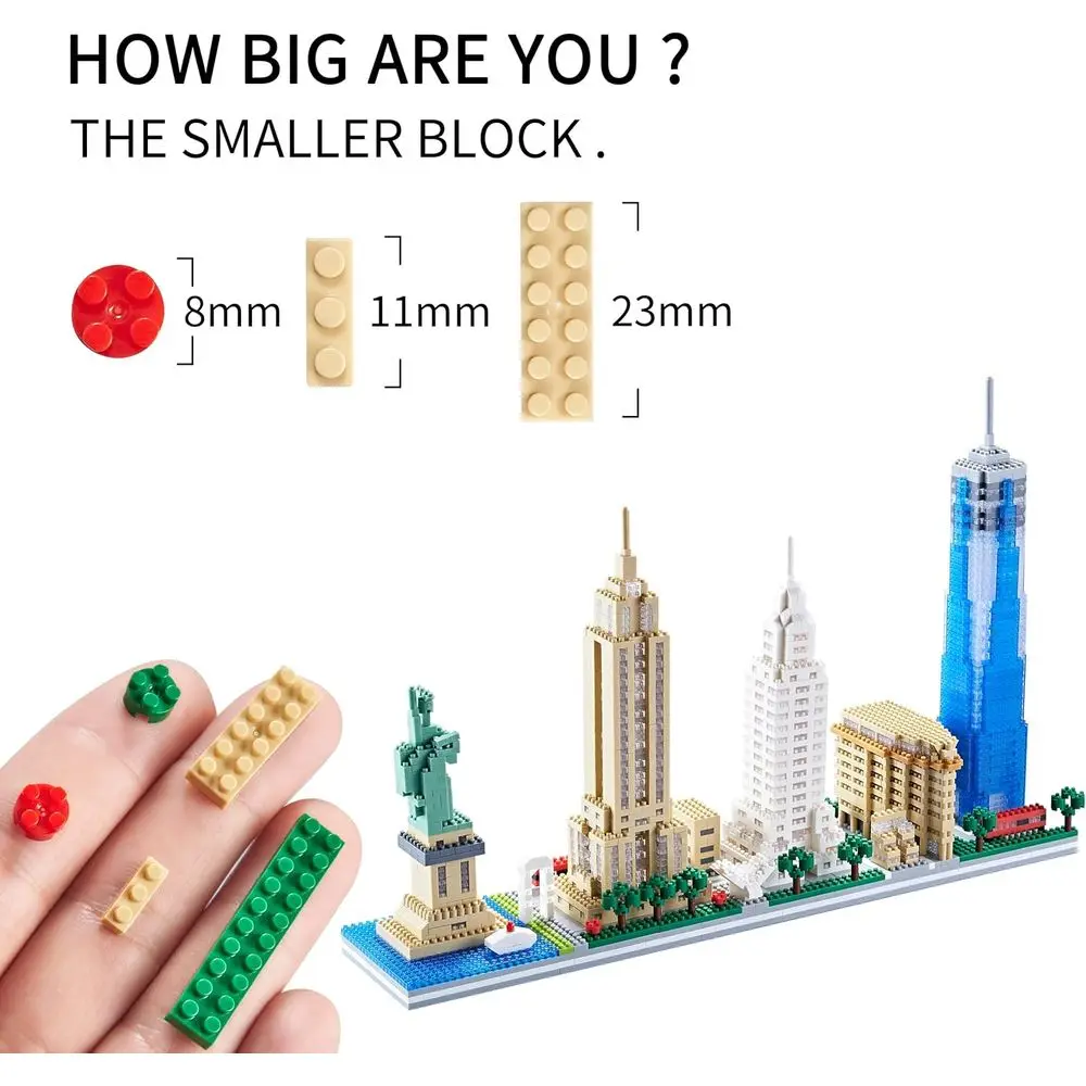 ชุดโมเดลสกายไลน์เมืองนิวยอร์ก 3452 ชิ้น - ความท้าทายด้านสถาปัตยกรรมที่ซับซ้อนสำหรับวัยรุ่นและผู้ใหญ่