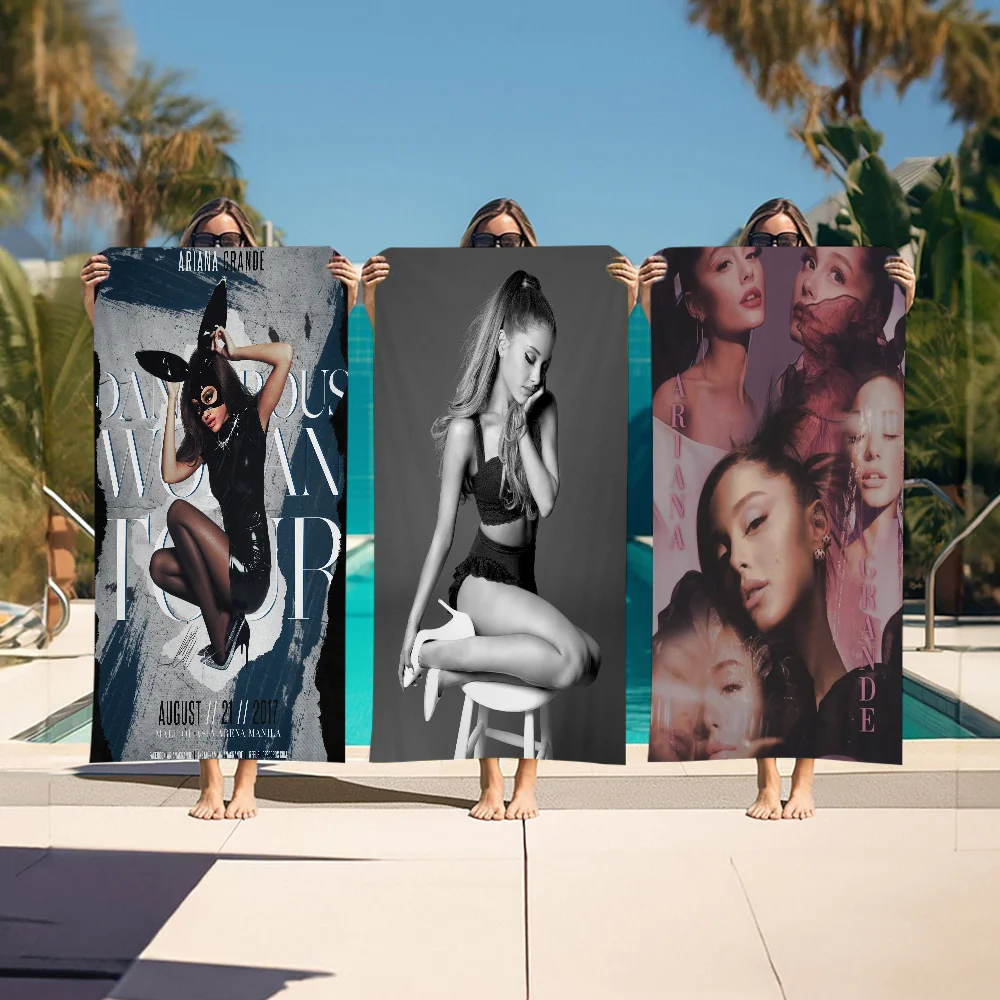 Singer A-Ariana G-Grande Microfiber Beach Towel Absorbent Quick Dry Soft Yoga Swimming Resort Mountain Climbing Towel