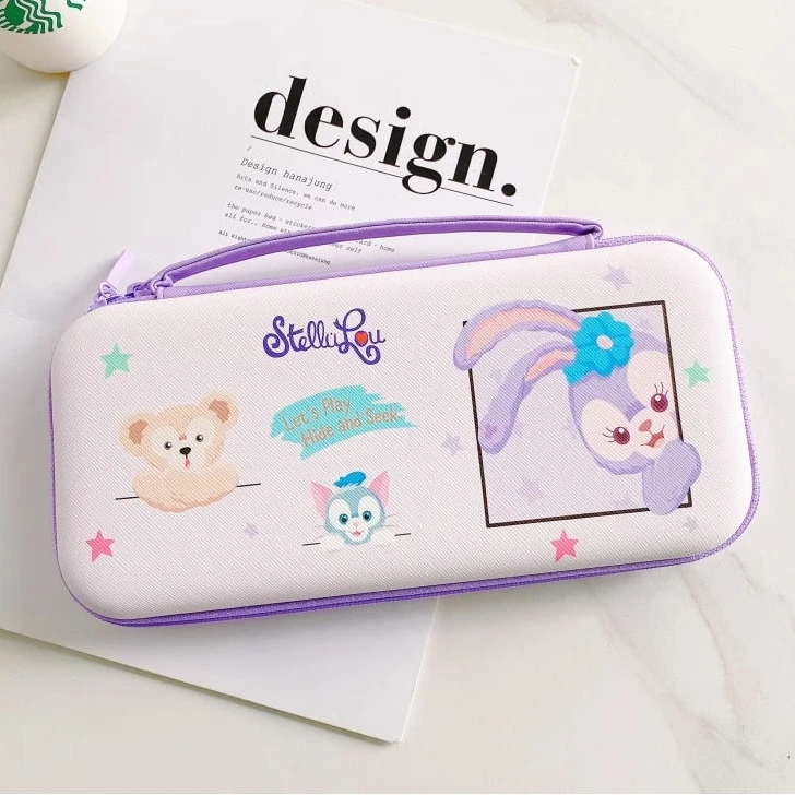 for Nintendo Switch Oled Storage Bag Game Console Shockproof Portable Zipper Case Stellalou Sanrio Cinnamoroll Snoopy Toy Story