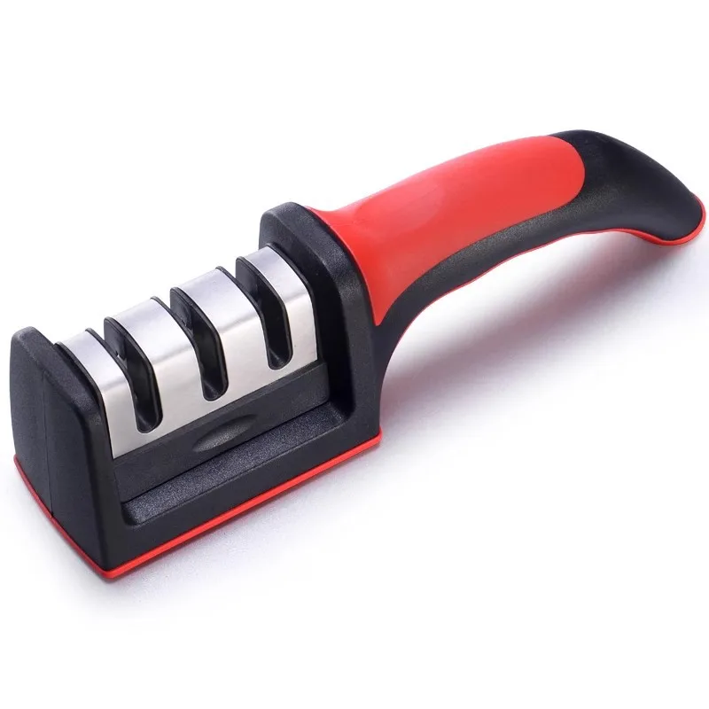 3 Stage Portable Knife Sharpener Sharpening Tool, Anti-slip,multi-functional Easy To Repair,Restore and Polish Blades