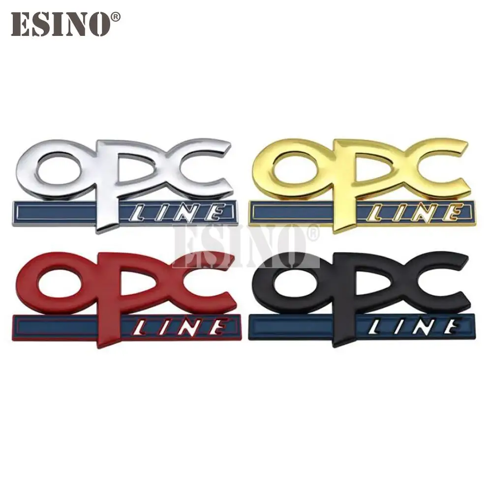 Car Styling OPC Line 3D Metal Zinc Alloy Car Badge Body Fender Adhesive Emblem for Opel Antara Astra Insignia Corsa Mokka Vectra