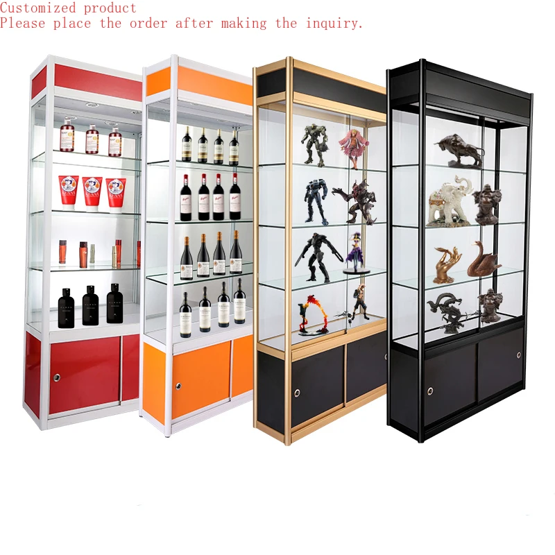 

Custom.Gift Cabinet /Beautiful Products Display Cabinet/aluminium showcase with Lock and Led Light