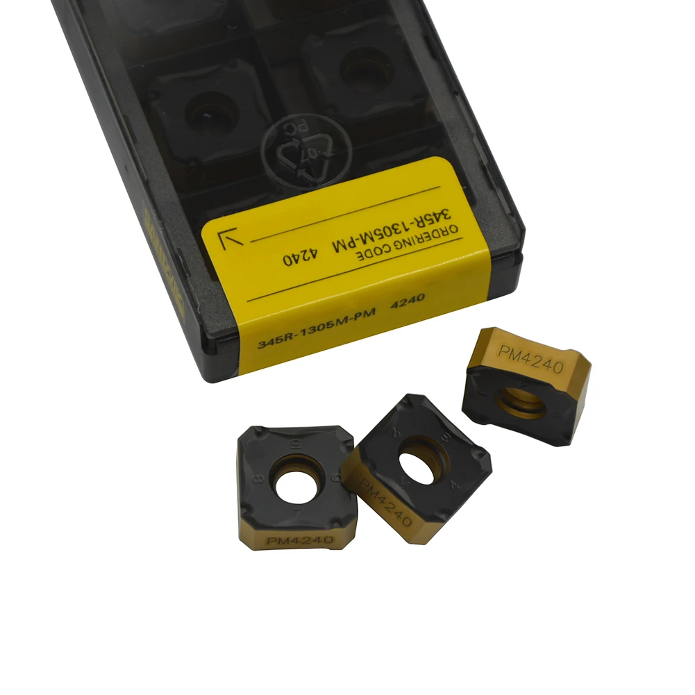 Torneamento Cnc Insert Resistente e Resistente ao Desgaste Alta Qualidade 345r1305m-pm 4230 4240 4330 4340 10 Pcs