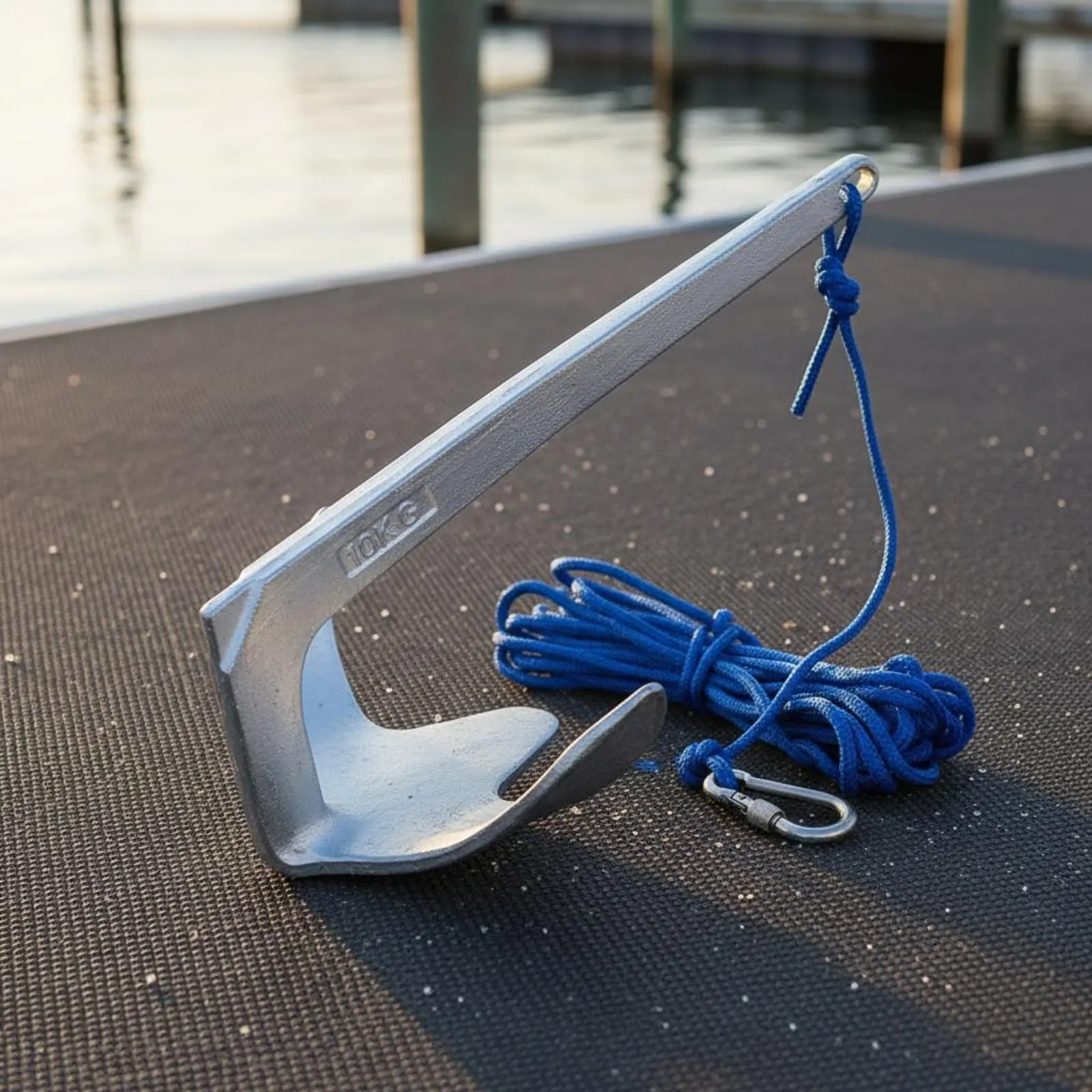 Bruce Anchor Stainless Steel Kayak Anchor Marine Equipment Quick Connect Hook Corrosion Resistant for Dinghy, Yacht