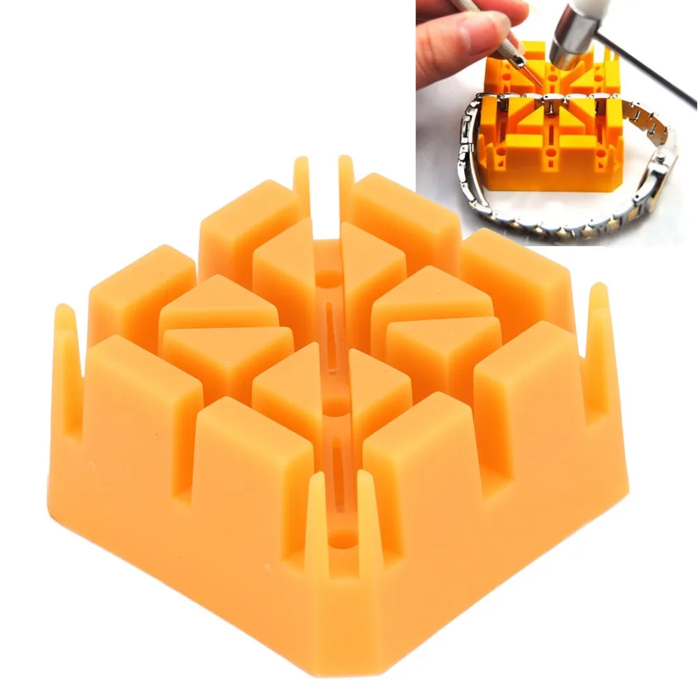 Stable Orange Watch Repair Holder Plastic 5x5cm Watch Link Removal Tool Watch Repair Support Strap Link Removal