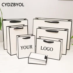 CYDZBYOL 10 Pcs Custom Logo Packaging For Small Businesses Valentines Day Gift Luxury Bag Wedding Birthday Packge Bag Custom