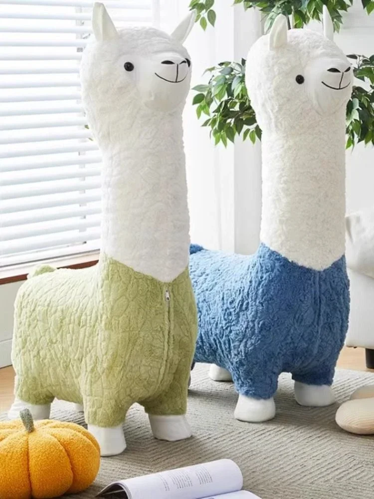 Alpaca chair living room ornaments animals shoes small chair creative cartoon