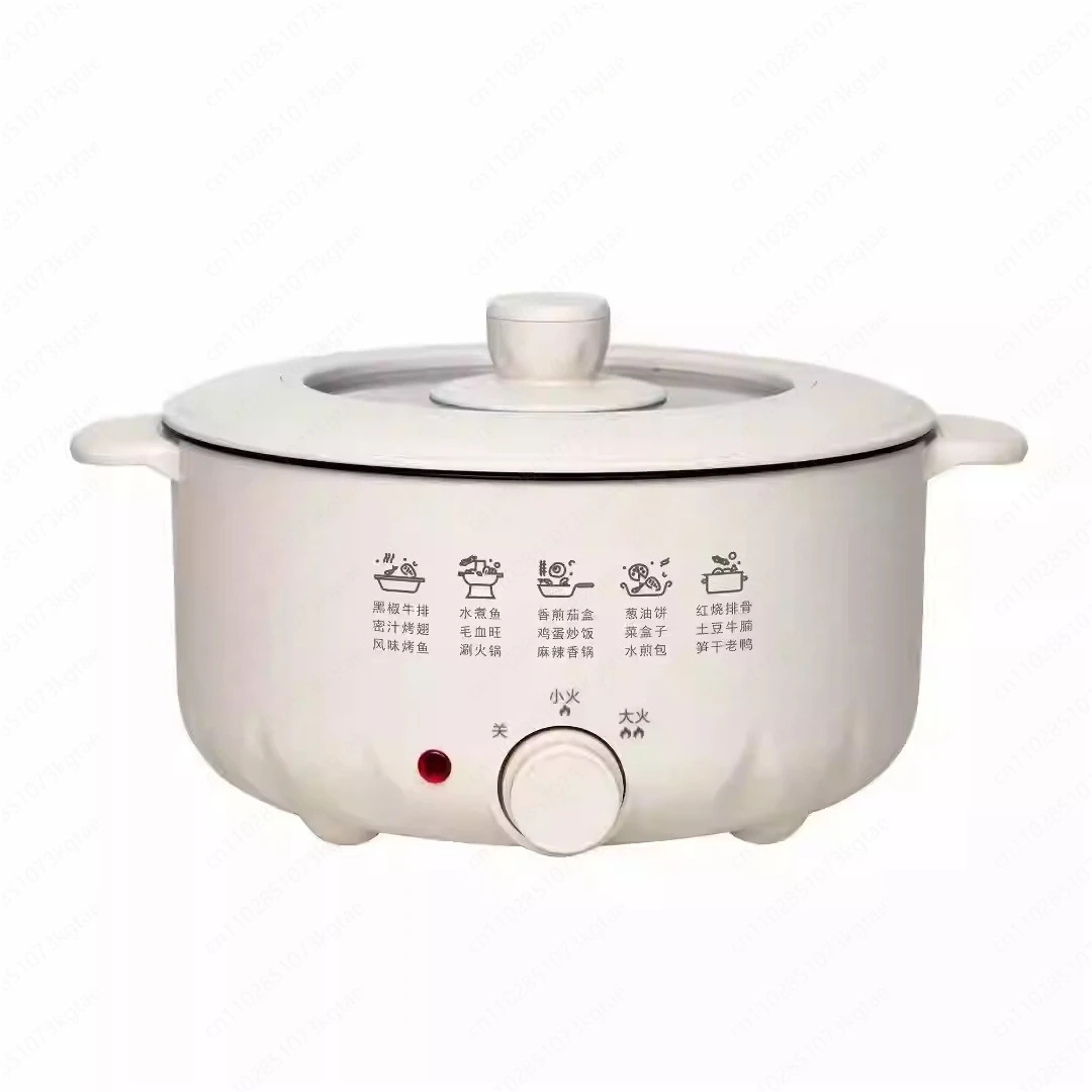 Electric Hot Pot Household Multi-functional 6L Large Capacity Knob Hot Pot Dormitory Integrated Electric Boiling Pot