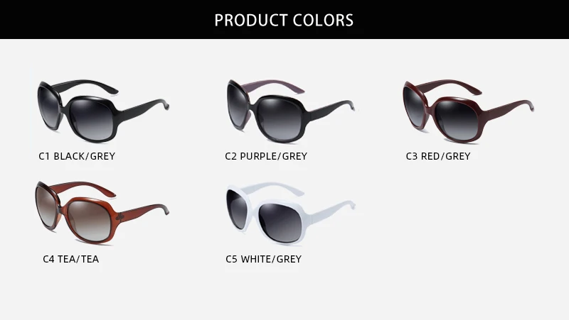 FUQIAN Marke Design Elegante Polarisierte Übergroßen Runde Sonnenbrille Frauen Einfache Art Und Weise Große Kunststoff Damen Sonnenbrille UV400 – Detail 7