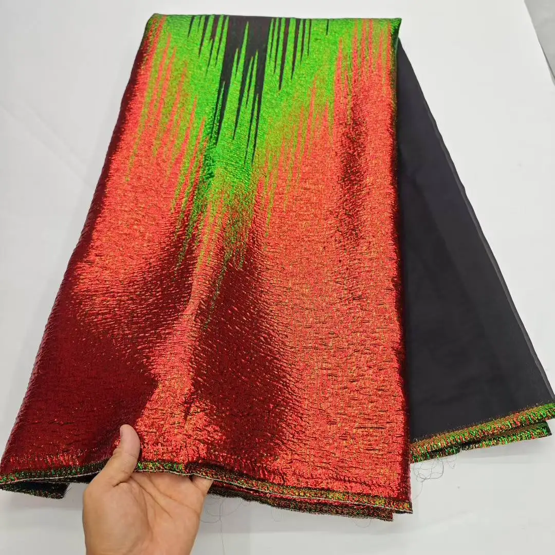 جديد الأفريقي الديباج النسيج الجاكار الأورجانزا الدانتيل 2025 النيجيري الدمشقي التدرج الدانتيل الفرنسية صافي المواد بروكارد Tissu #4