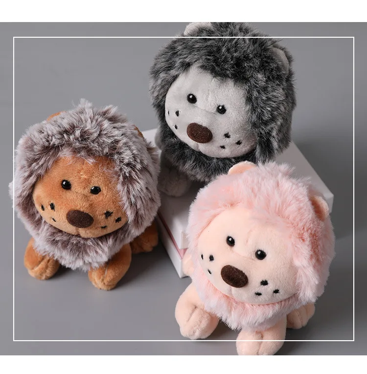 Fashion Small Lion Plush Pendant Cute Doll Keychain Boutique Bag Decoration Soft Soothing Doll Couple Christmas Birthday Gift