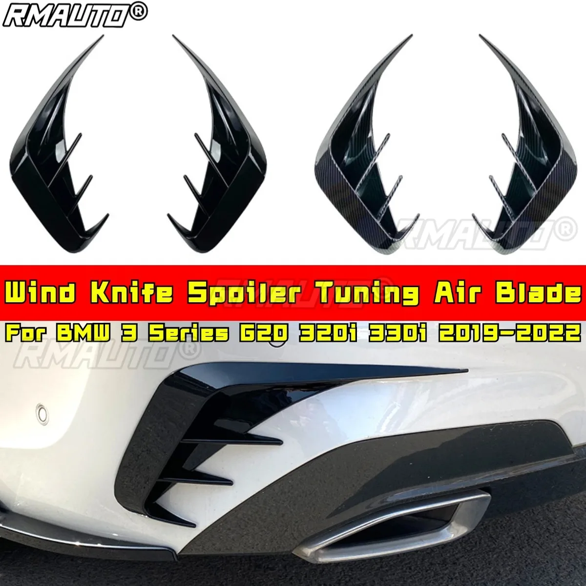 For BMW 3 Series G20 320i 330i Rear Wind Knife Spoiler Tuning Air Blade for BMW 3 Series G20 320i 330i 2019-2022