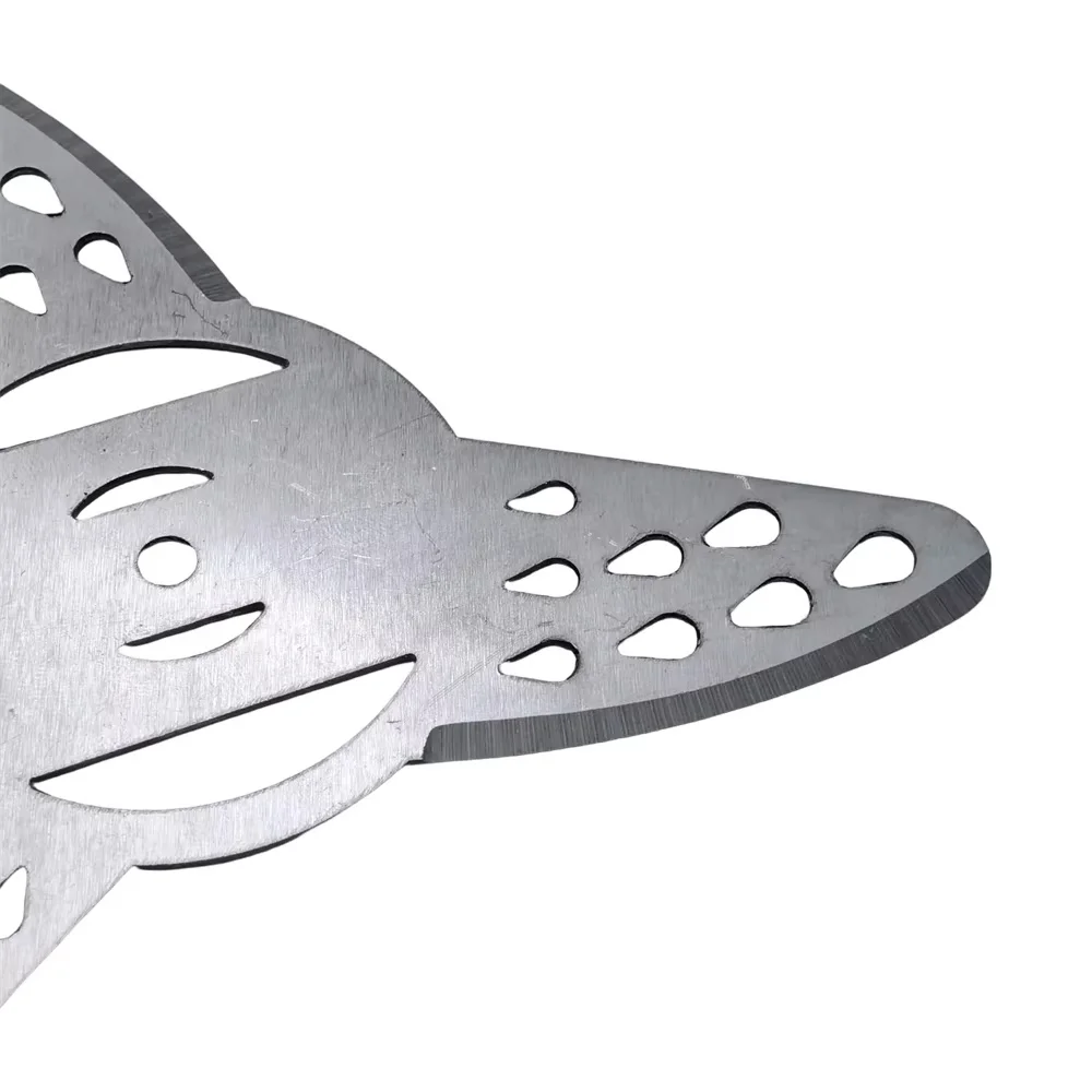 4Pcs 150mm Metal Trimmer Blades for Electric Lawn Mower, Universal Replacement Blades for Grass Trimmer, Durable Steel Cutting B view 6
