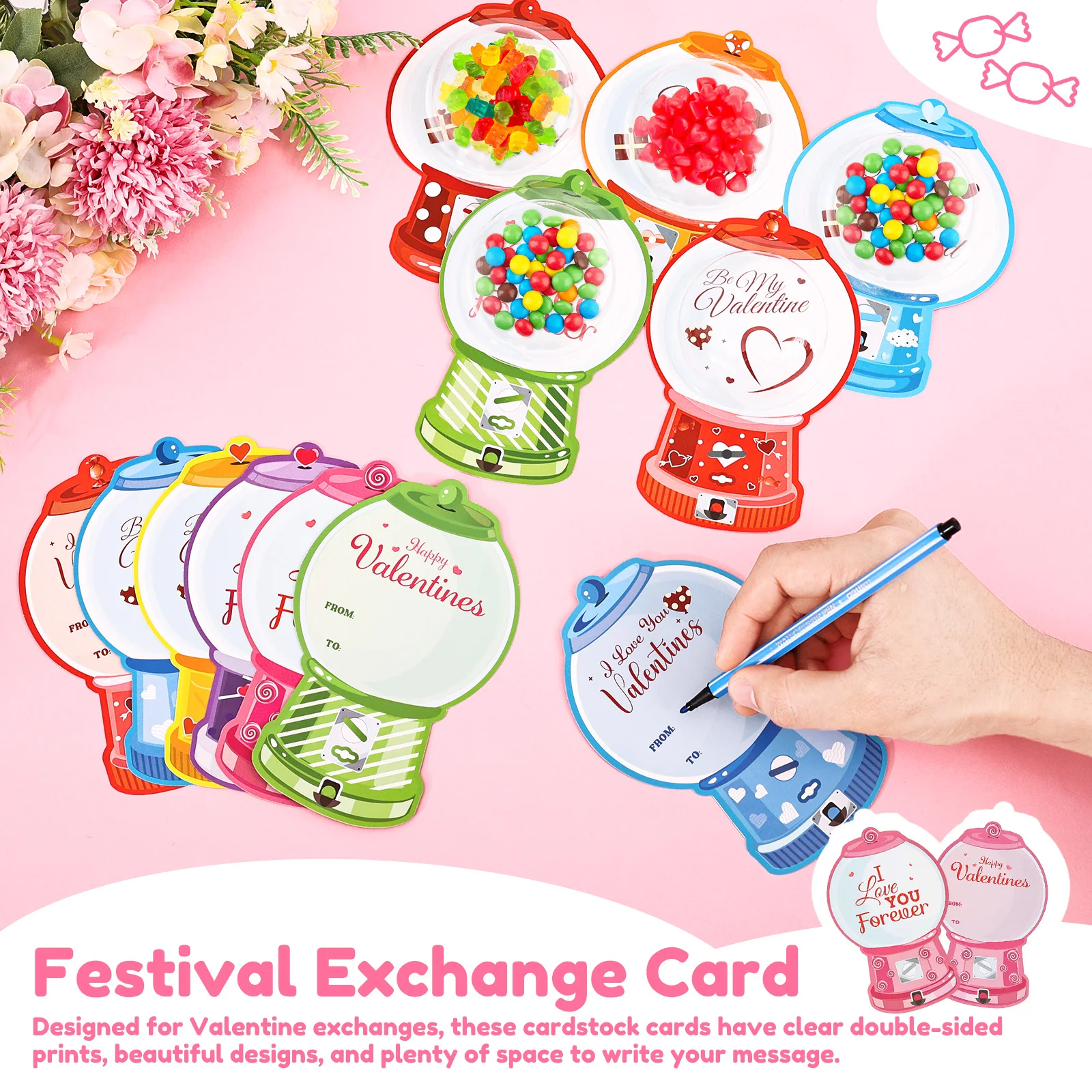 Valentines Cards DIY Valentine - Bubble Gum Machine ulasan dan harga
