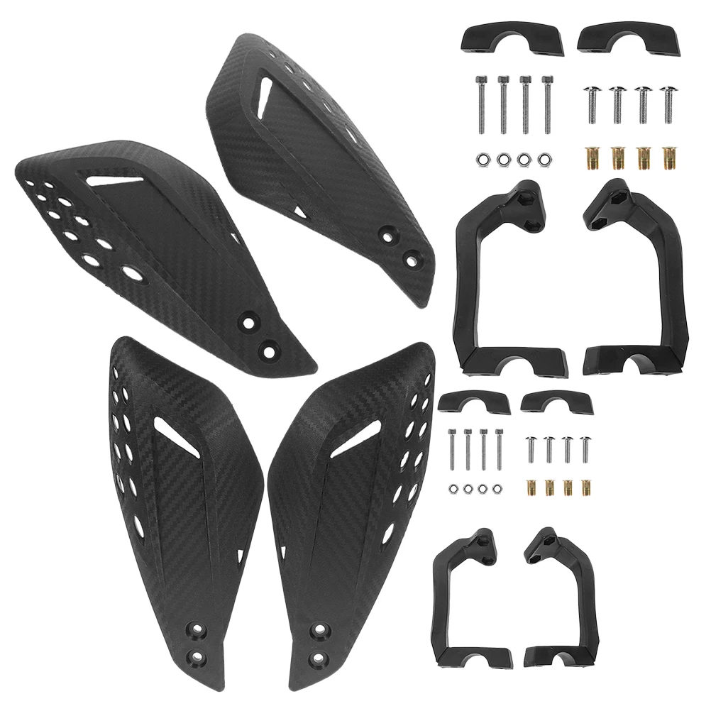 

2 Pair Carbon Fiber Anti-Fall Hand Guards Durable Motorcycle Handlebar Protector Universal 22mm Wind Deflector Plastic Motor