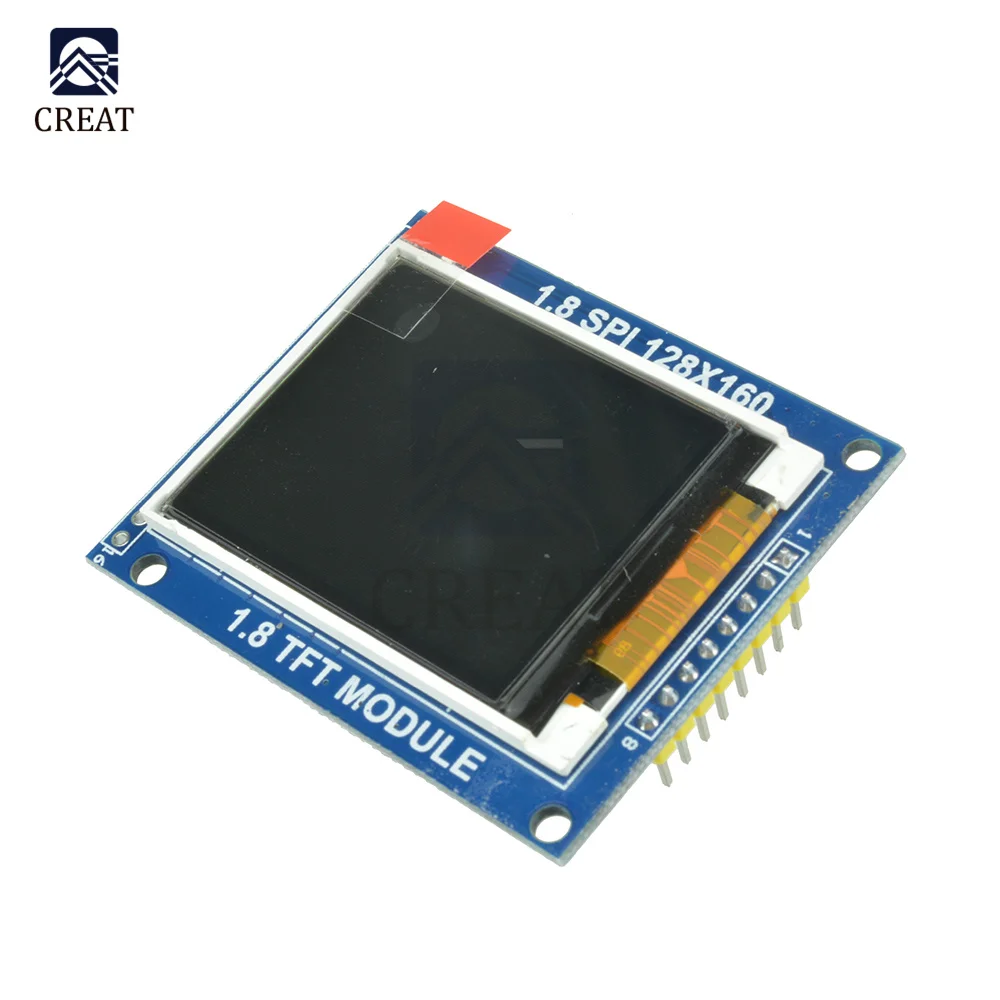 Display Modul LCD TFT SPI Seri 1.8 Inci Mini dengan Adaptor PCB IC 128X160 Dot Matrix 3.3V 5V IO Inerface Cmmpatible 1602 5110